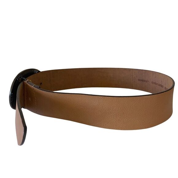 Chico’s Genuine Leather Belt With Stone Embedded Buckle Tan Size Small main image 7